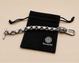 Room 101 - Sterling Silver Caterpillar Link Bracelet