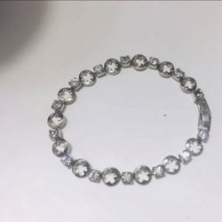 Charm Silver Love Zircon Bracelet 