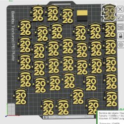 Topper 3D De Graduación 2026