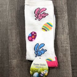 New Women’s Easter Bunny & Easter Egg Print Novelty Holiday Crew Socks