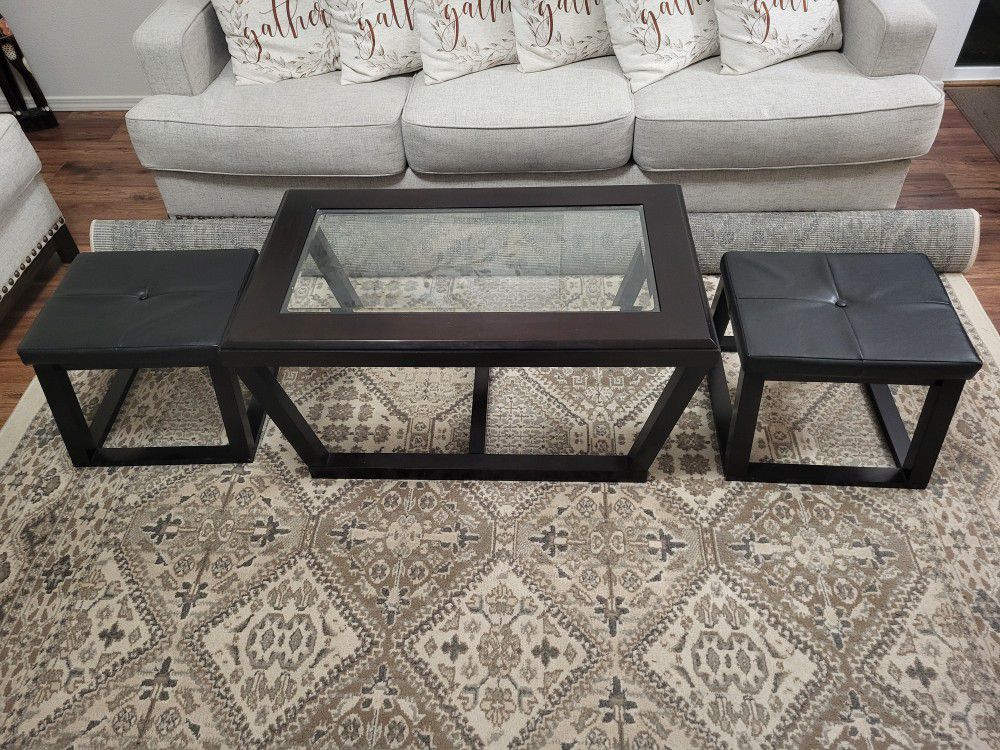 Coffee Table And Stools