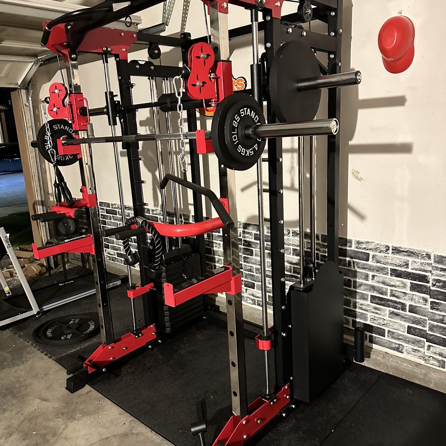 Smith Machine 200 | Adjustable Bench | 245lb Cast Iron Olympic Weights | 7ft Olympic Bar | Fitness | Gym Equipment | FREE DELIVERY/INSTALLATION 🚚 🛠️