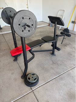 Weight bench & weights