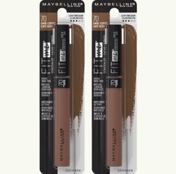 2 Pieces Of Maybelline Fit Me Liquid Concealer - 0.23 fl oz - Color 70 Dark Coffee
