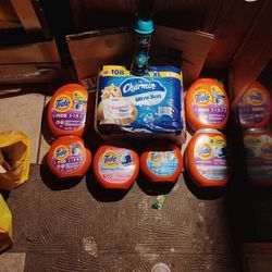 6 Tide Pods,1 18 Mega XL Roll Toilet Paper And Unstoppables For sale $100 For Everything 