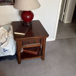 Nightstand And lamp