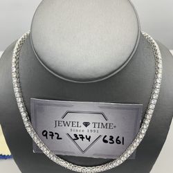 4mmTennis Chain Sterling Silver with Moissanite