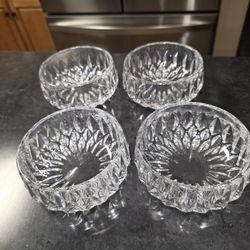 4 Crystal Bowls