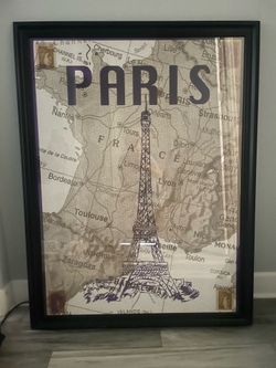 Paris glass frame art