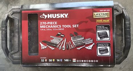 Mechanics Tool Set Kit Socket 270 Piece Case Tools 