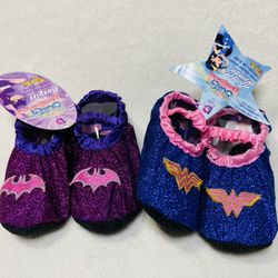 Rubies DC Superhero Girls Sparkly Slipper Shoes Size 7-11 Kids Slippers