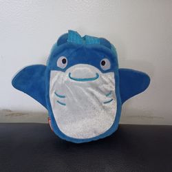 Blue & White Emirates Stingray Blanket Stuffie Stuffed Animal Travel Buddy Toy 