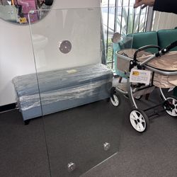 New 51” Rectangular Tempered Glass 