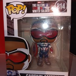 THE FALCON AND THE WINTER SOLDIER FUNKO POP #814 CAPTAIN AMERICA COLLECTIBLE TOY
