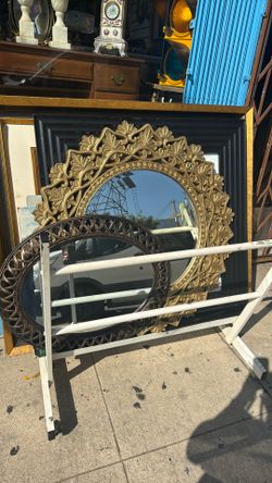 Gold Round Mirror 