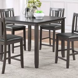 Brand New Grey 5pc Counter Height Dining Table Set