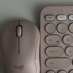 Pink Logitech keyboard & Mouse