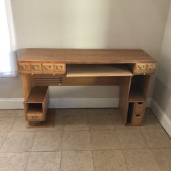 FREE! Oak Wood Desk or Desk Hutch lots of Drawers - Pick Up Only - reduced from $65