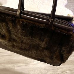 Faux Fur Carryon/Large Weekender.