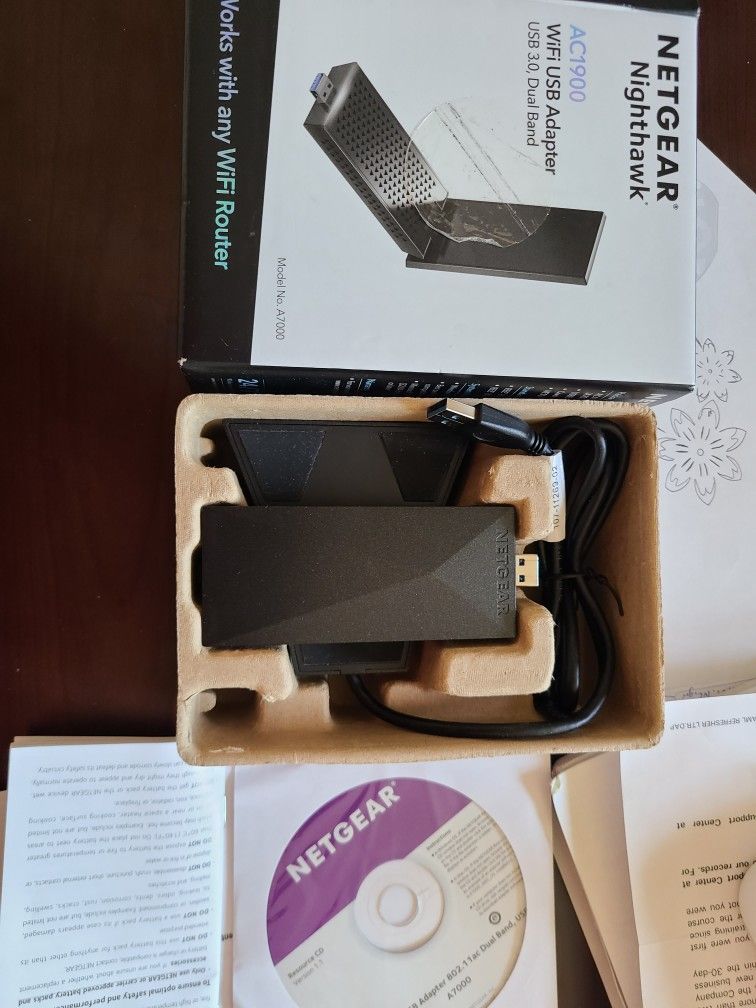NETGEAR AC1900 Wi-Fi USB 3.0 Adapter for Desktop PC | Dual Band Wifi Stick for Wireless internet (A7000-10000S)