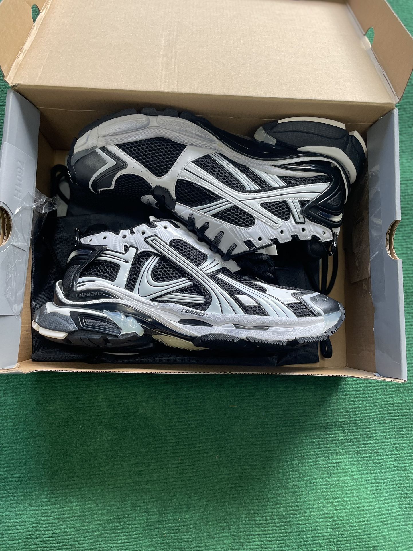 black and white Balenciagas