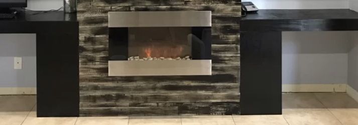 Allmar 36'' Wall Mount Electric Fireplace with Remote