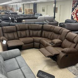 $39 Down  Reclining Sectional Sofa Total Price 