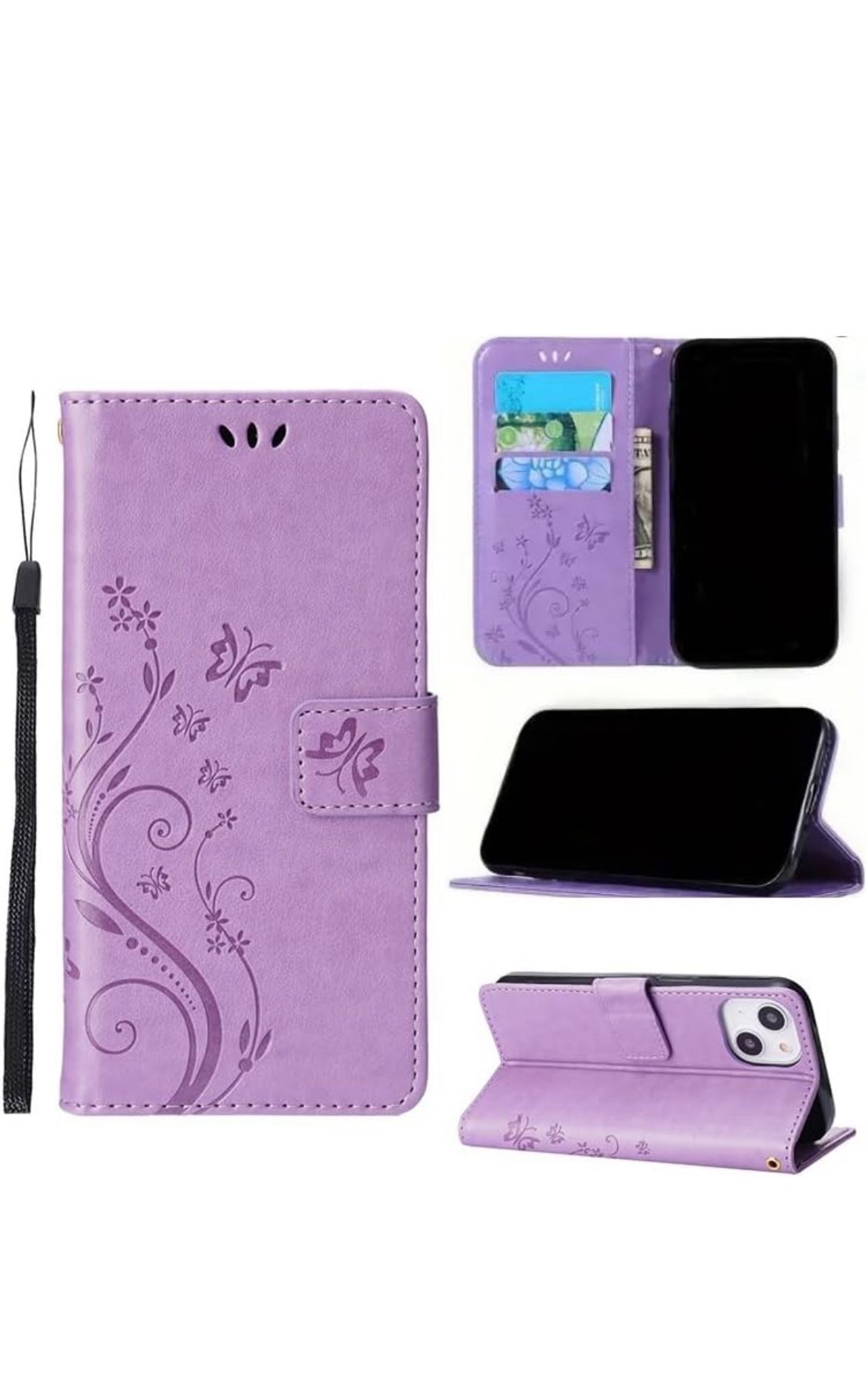 iPhone 13 Pro & iPhone 16 pro Magnetic Wallet’s Case w/ Pockets For Credit Cards & Cash, MSRP $19.99 - New Sealed In Pkg, Selling For $8