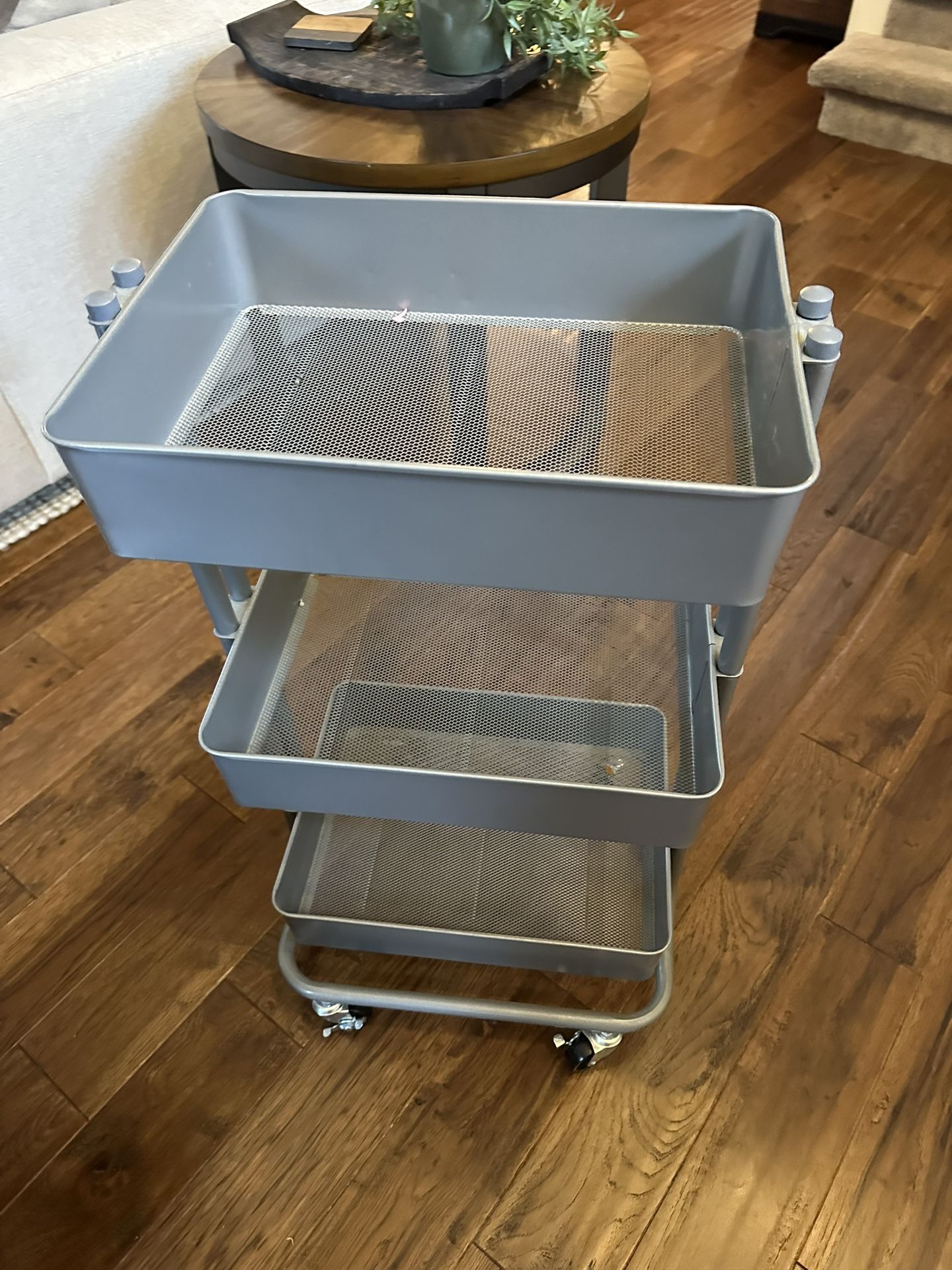 Gray 3 Tier Rolling Cart