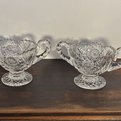 ANTIQUE ABP SUGAR BOWL AND CREAM PITCHER