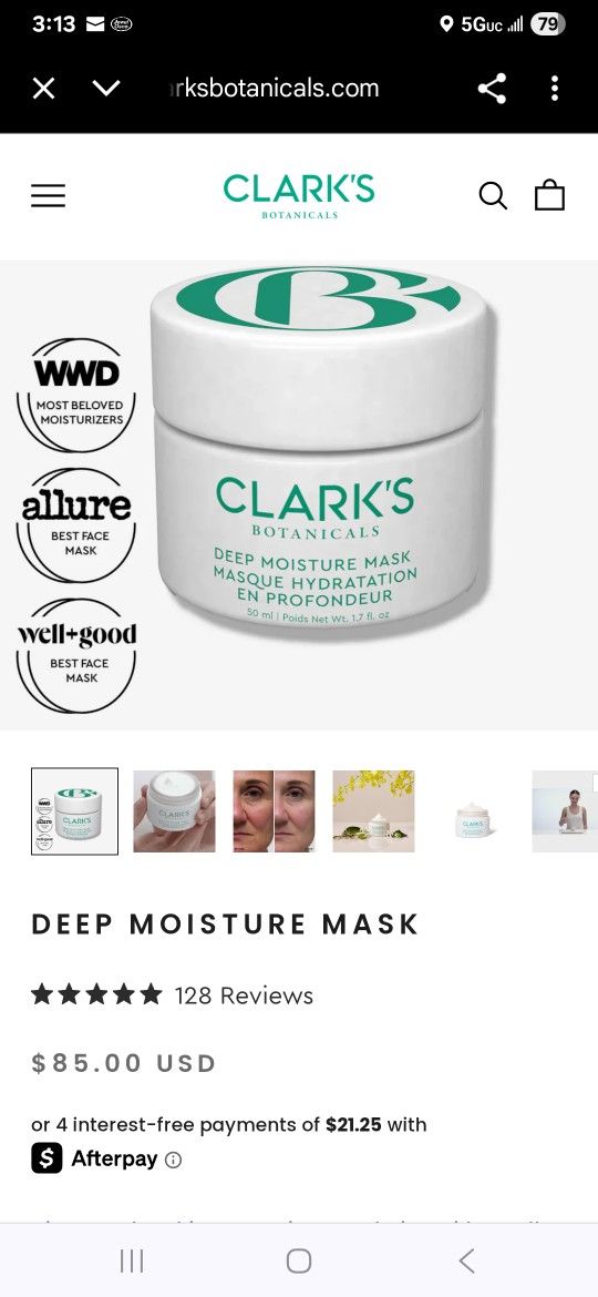 Clark's Botanicals Deep Moisture Mask