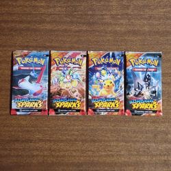 Pokemon Cards Scarlet and Violet Surging Sparks Booster Pack Art Bundle [Set of 4] 