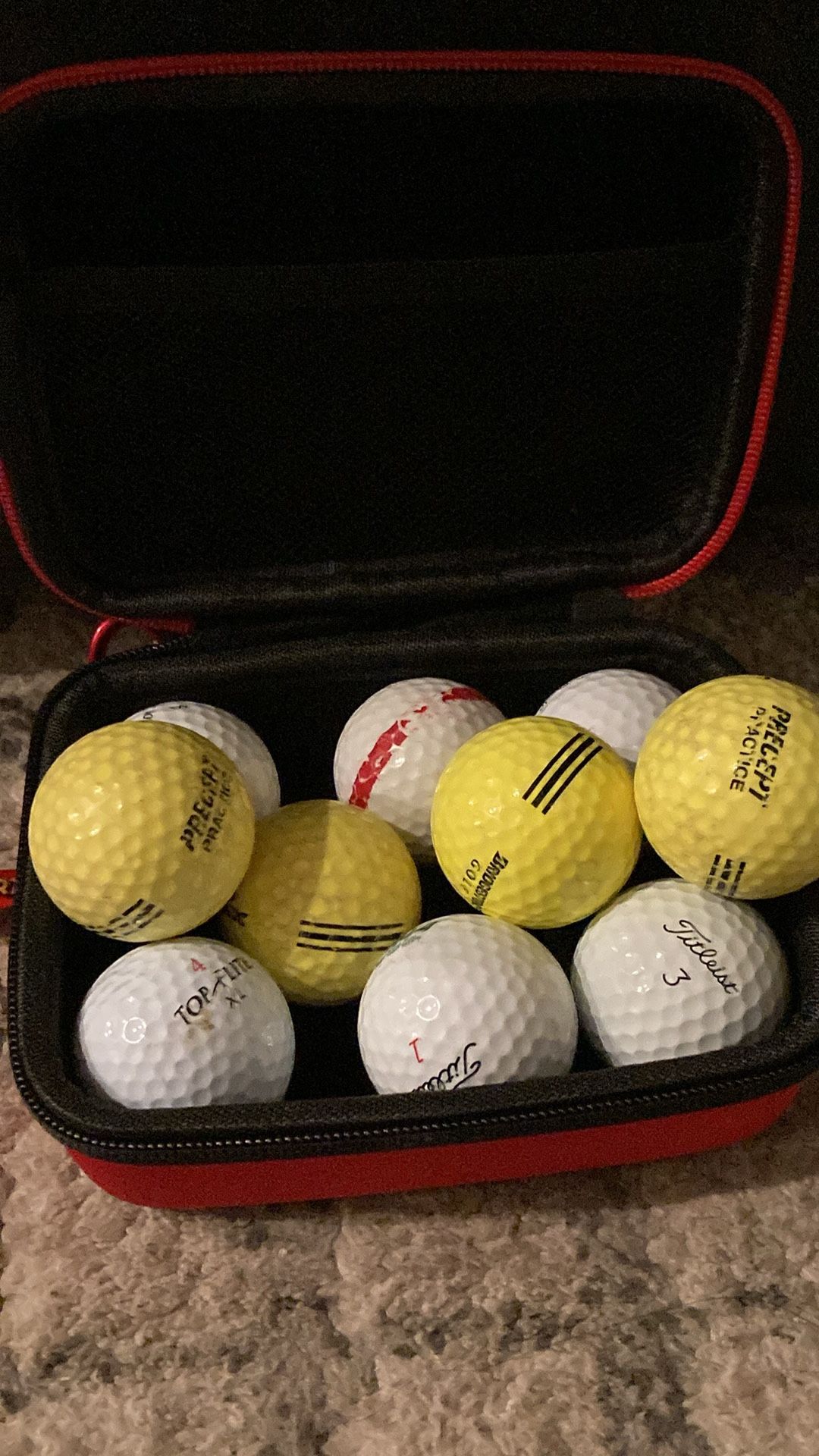 10 Assorted Golf Balls Case Not Included
