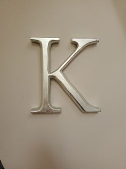 Letter K Wall Art Silver 