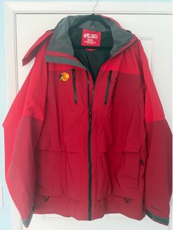 BASS PRO SHOPS RED 100MPH GORE-TEX RAIN JACKET WITH HOOD MEN'S 2XLT