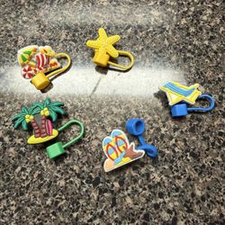 Unused Straw Toppers - Beach Themed