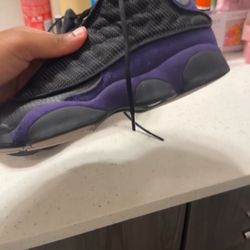 Black and Purple Jordan 13’s