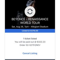 Beyoncé concert ticket