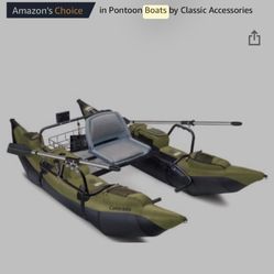 Pontoon Boat With Troll Motor Marine Battery With Case And Charger