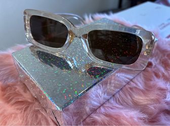 Clear Transparent Sunglasses dark tint BRAND NEW