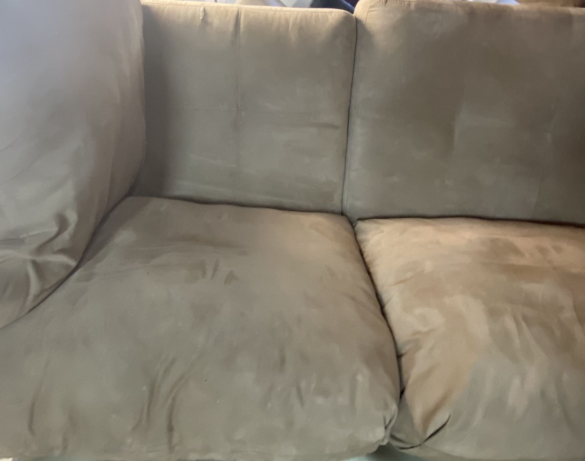 Tan Couch Suede