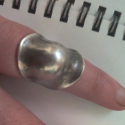 Solid 925 Silver Cuff Ring (Approx Womens Size 8)