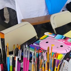 Facepainting Brushes Paint Glitter Tattoos 