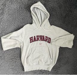 Men Size Small Nike Vintage Harvard University Gray Pullover Hoodie Sweatshirt