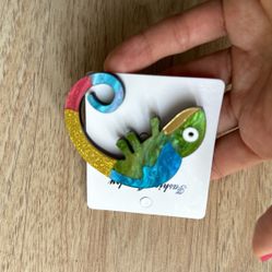Chameleon Brooch Pin 