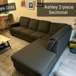 Gray Sectional Couch Sofa With Chaise Ashley