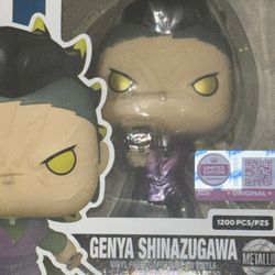 Demon Slayer Genya Shinazugawa #1851 Metallic LE 1200 Legendary New Funko Pop 