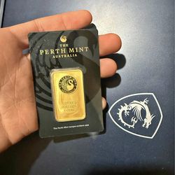 1 oz Perth Mint Gold Bar (Sealed w/ Assay)
