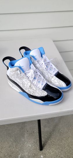 Air Jordan Dub Zero Sneakers White Blue Black size 12.5