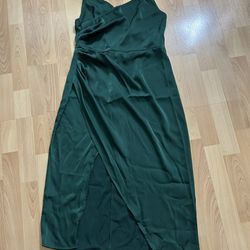 Shein Women’s XL Emerald Green Zip Up Dress!